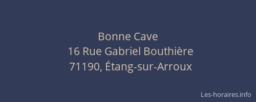 Bonne Cave