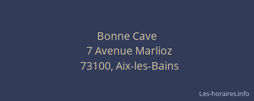 Bonne Cave