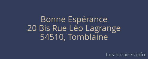 Bonne Espérance