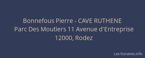 Bonnefous Pierre - CAVE RUTHENE