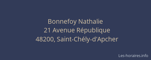 Bonnefoy Nathalie
