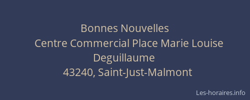 Bonnes Nouvelles