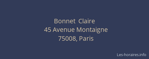 Bonnet  Claire