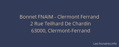 Bonnet FNAIM - Clermont Ferrand
