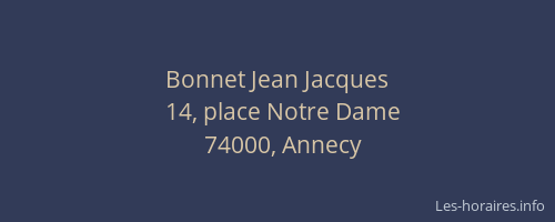 Bonnet Jean Jacques