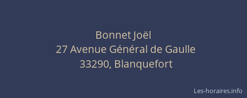 Bonnet Jo&euml;l