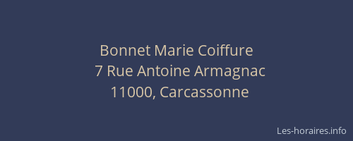 Bonnet Marie Coiffure