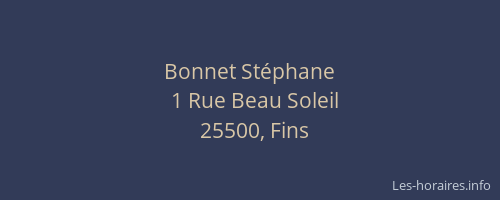 Bonnet Stéphane