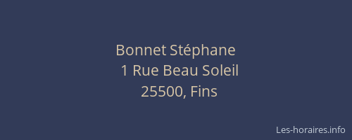 Bonnet St&eacute;phane
