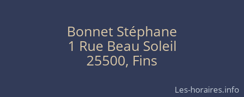 Bonnet Stéphane