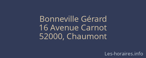Bonneville Gérard