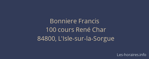 Bonniere Francis