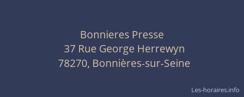 Bonnieres Presse