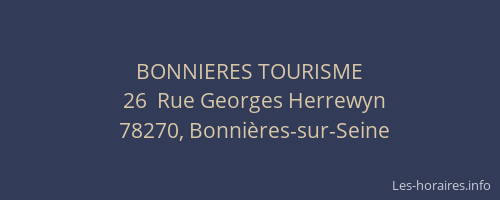 BONNIERES TOURISME
