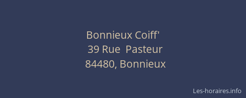 Bonnieux Coiff'