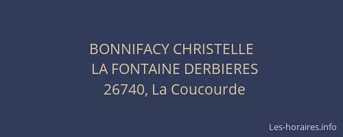 BONNIFACY CHRISTELLE