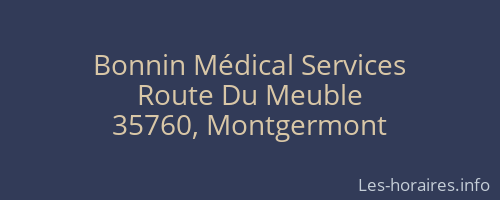 Bonnin Médical Services