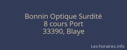 Bonnin Optique Surdité