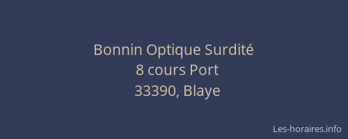Bonnin Optique Surdit&eacute;