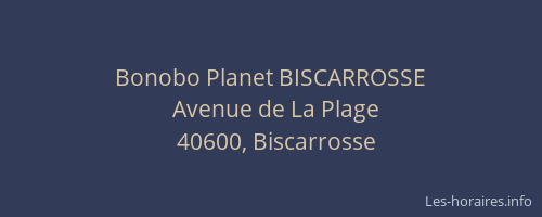 Bonobo Planet BISCARROSSE