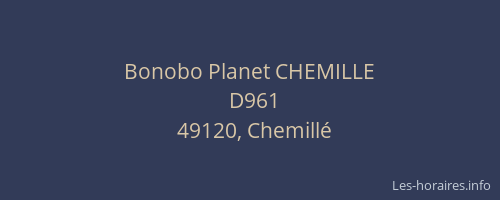Bonobo Planet CHEMILLE