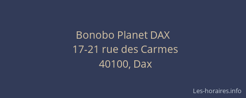 Bonobo Planet DAX