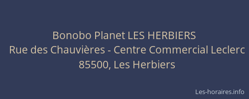 Bonobo Planet LES HERBIERS
