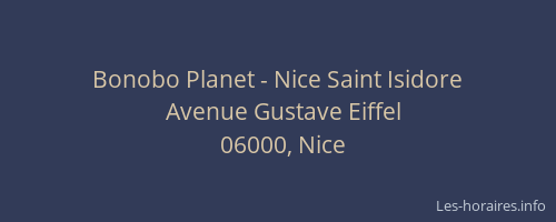 Bonobo Planet - Nice Saint Isidore