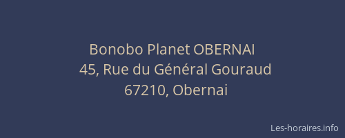 Bonobo Planet OBERNAI