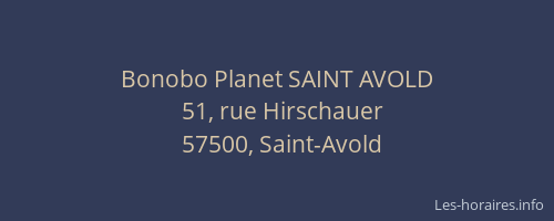 Bonobo Planet SAINT AVOLD