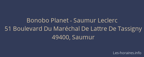 Bonobo Planet - Saumur Leclerc