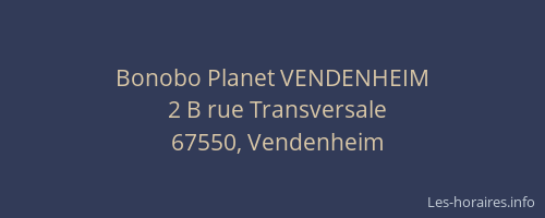 Bonobo Planet VENDENHEIM
