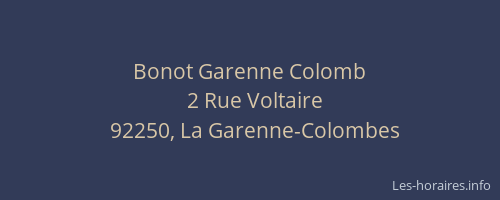 Bonot Garenne Colomb