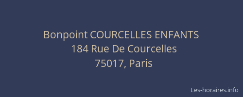 Bonpoint COURCELLES ENFANTS