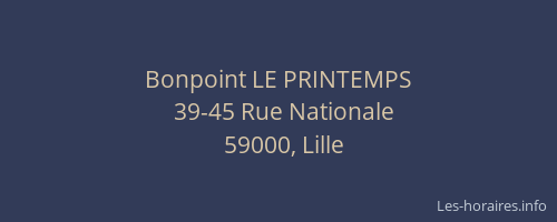 Bonpoint LE PRINTEMPS