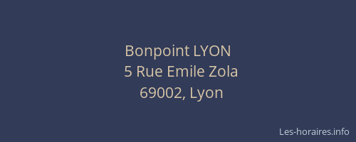 Bonpoint LYON
