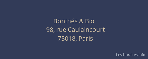 Bonthés & Bio