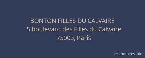 BONTON FILLES DU CALVAIRE