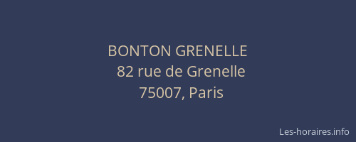 BONTON GRENELLE