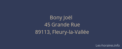 Bony Joël