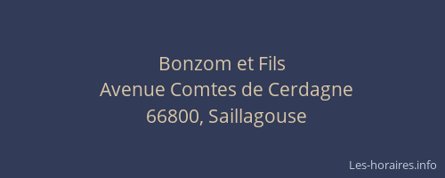 Bonzom et Fils