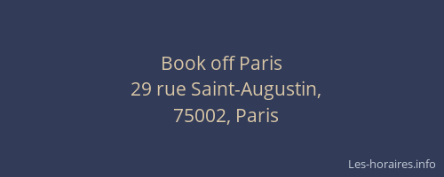 Book off Paris