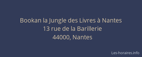 Bookan la Jungle des Livres à Nantes