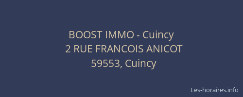 BOOST IMMO - Cuincy
