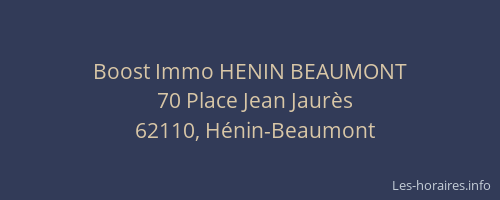 Boost Immo HENIN BEAUMONT