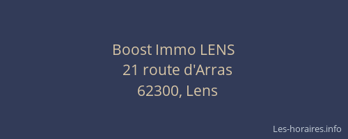 Boost Immo LENS