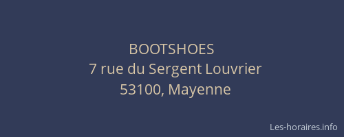 BOOTSHOES
