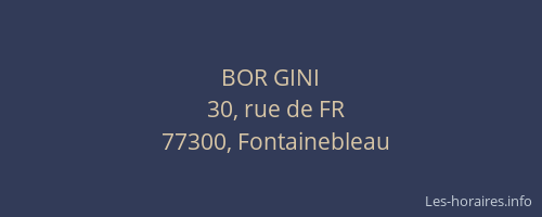 BOR GINI