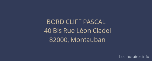 BORD CLIFF PASCAL