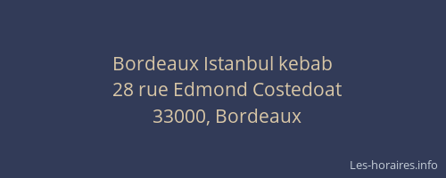 Bordeaux Istanbul kebab